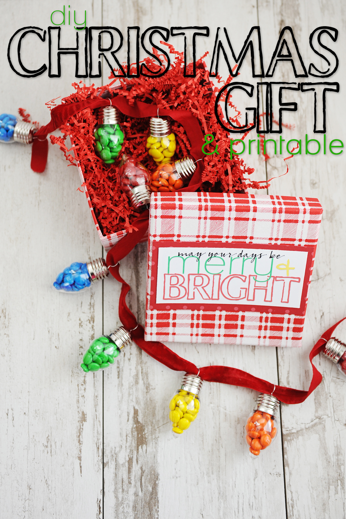 diy teacher christmas gift idea and free printable — pink